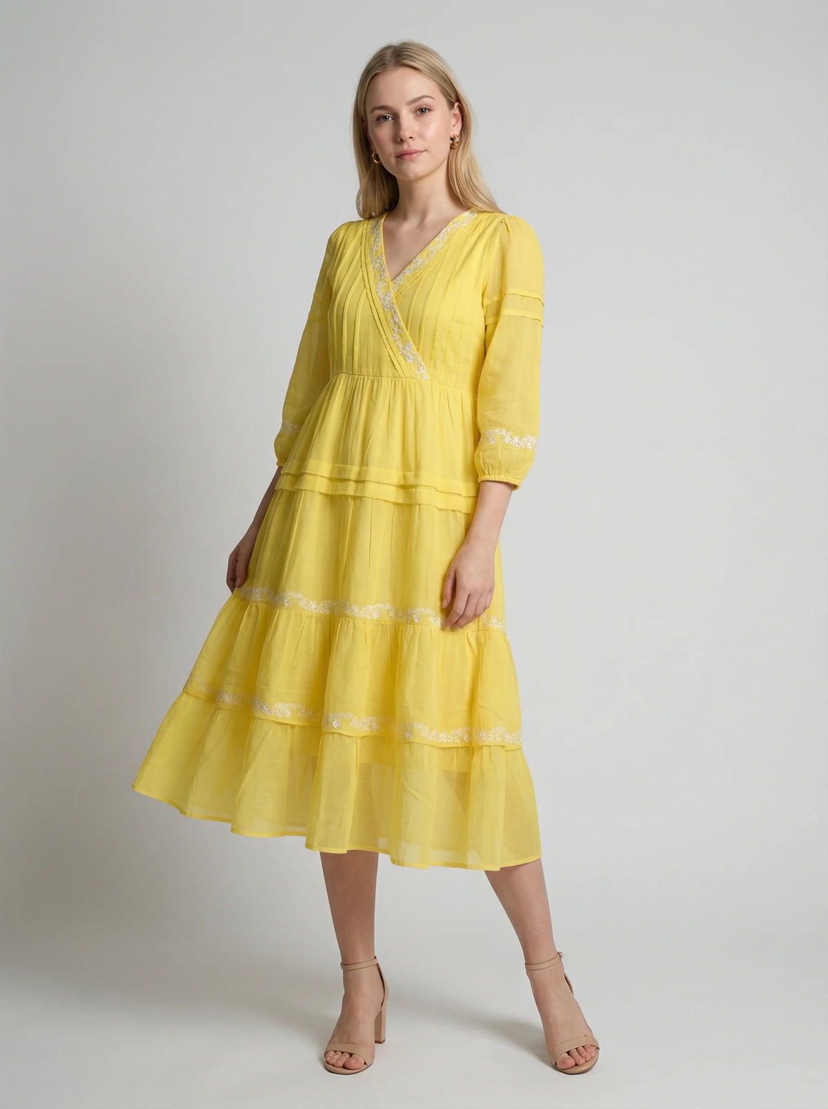 Evara Cotton Organza Dress