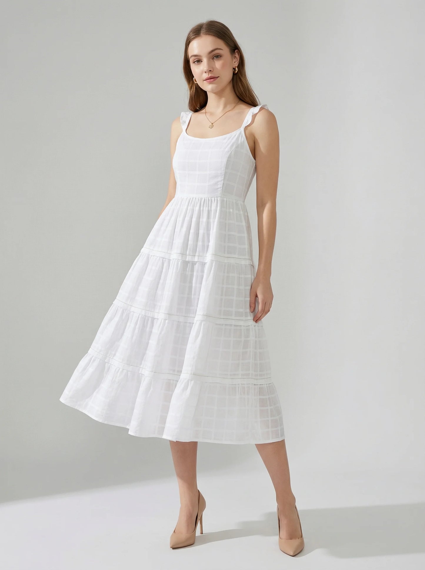 Pearl Cotton Layered Dress