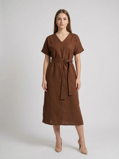 Anvi Pure Linen Cotton Dress