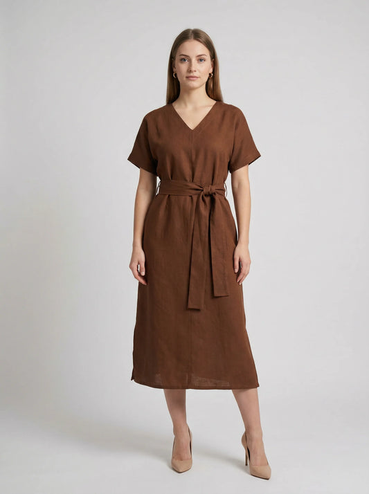 Anvi Pure Linen Cotton Dress