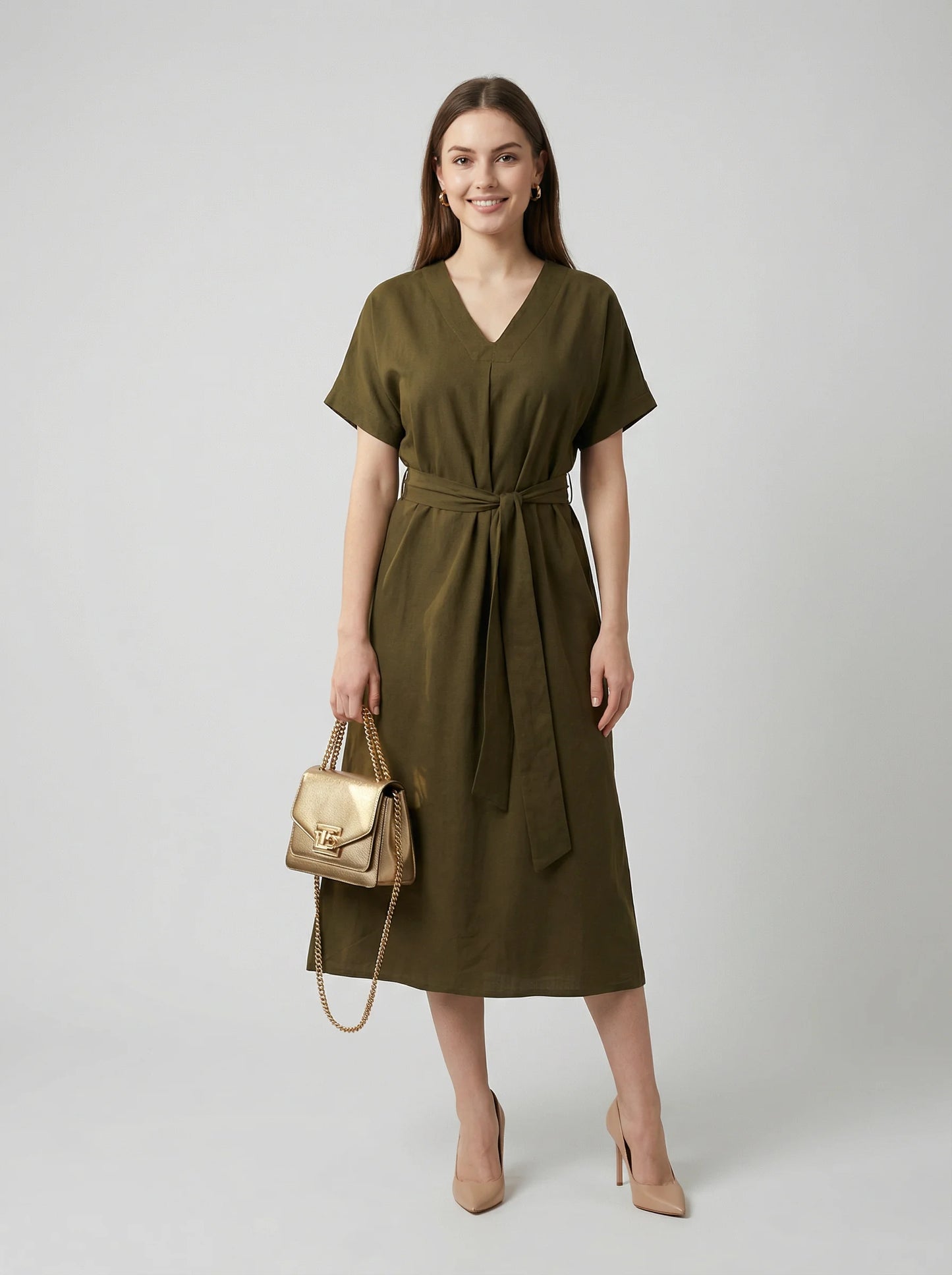 Anvi Pure Linen Cotton Dress