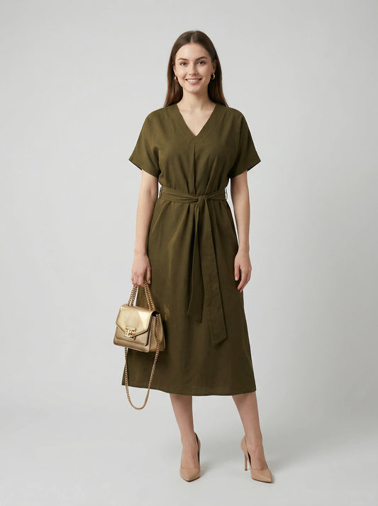 Anvi Pure Linen Cotton Dress