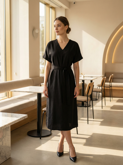 Anvi Pure Linen Cotton Dress