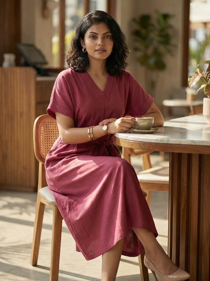 Anvi Pure Linen Cotton Dress