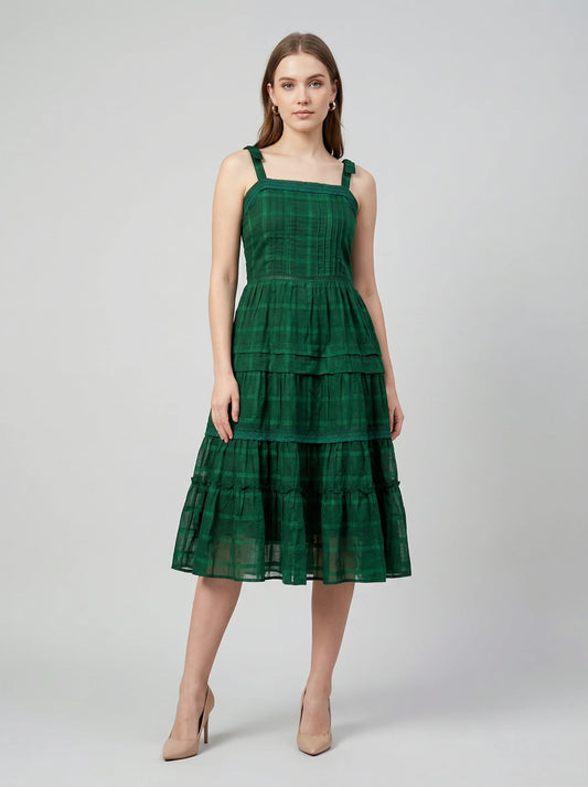Jade Soft Weaved Cotton Dress