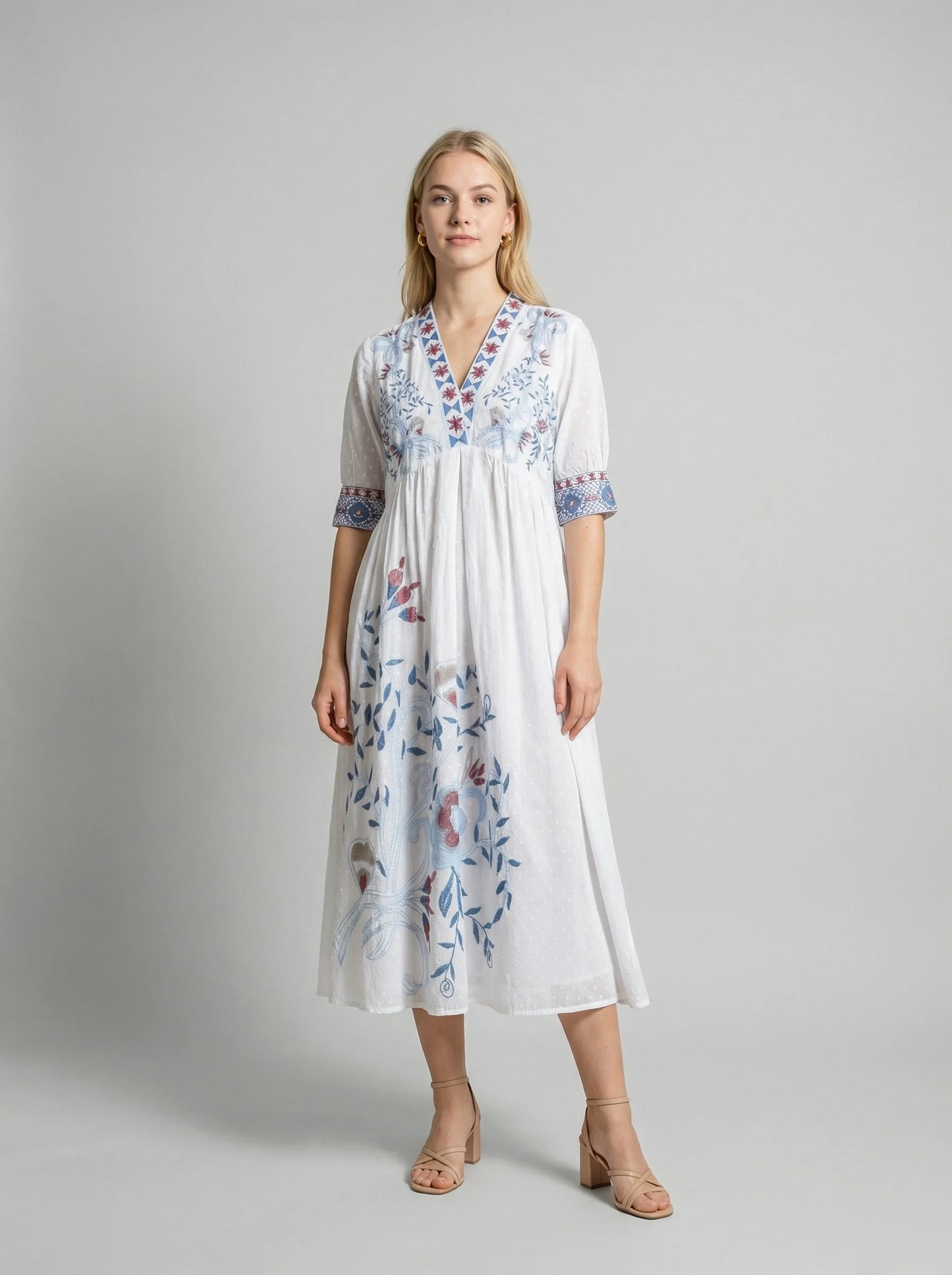 Jasmine Dobby Cotton Dress