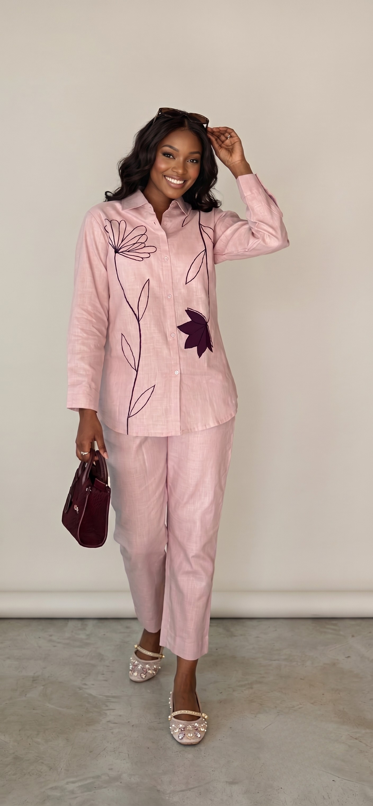 Lily Embroidered Co-Ord Set