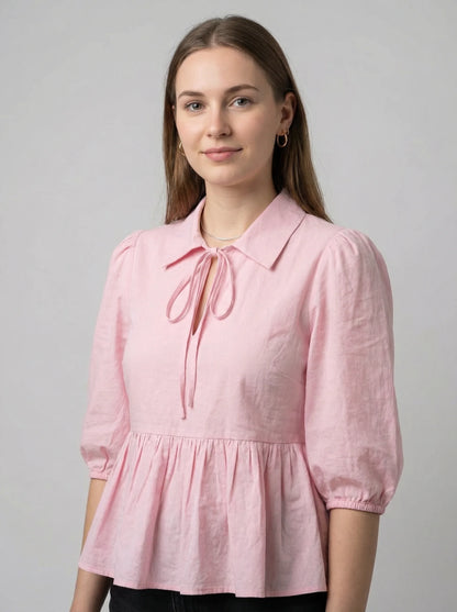 Oorja Pure Cotton Peplum Top